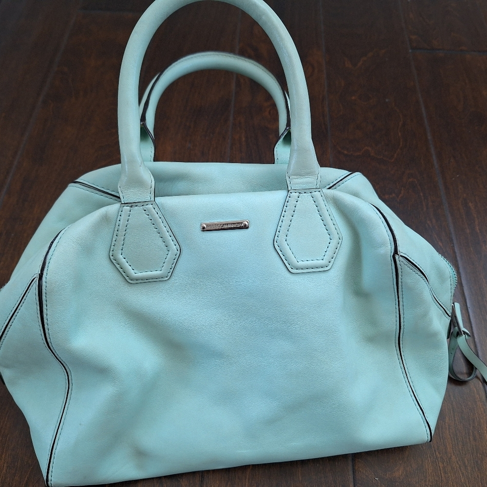 Rebecca minkoff hand satchel bag mint green color